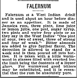 What is Falernum? 